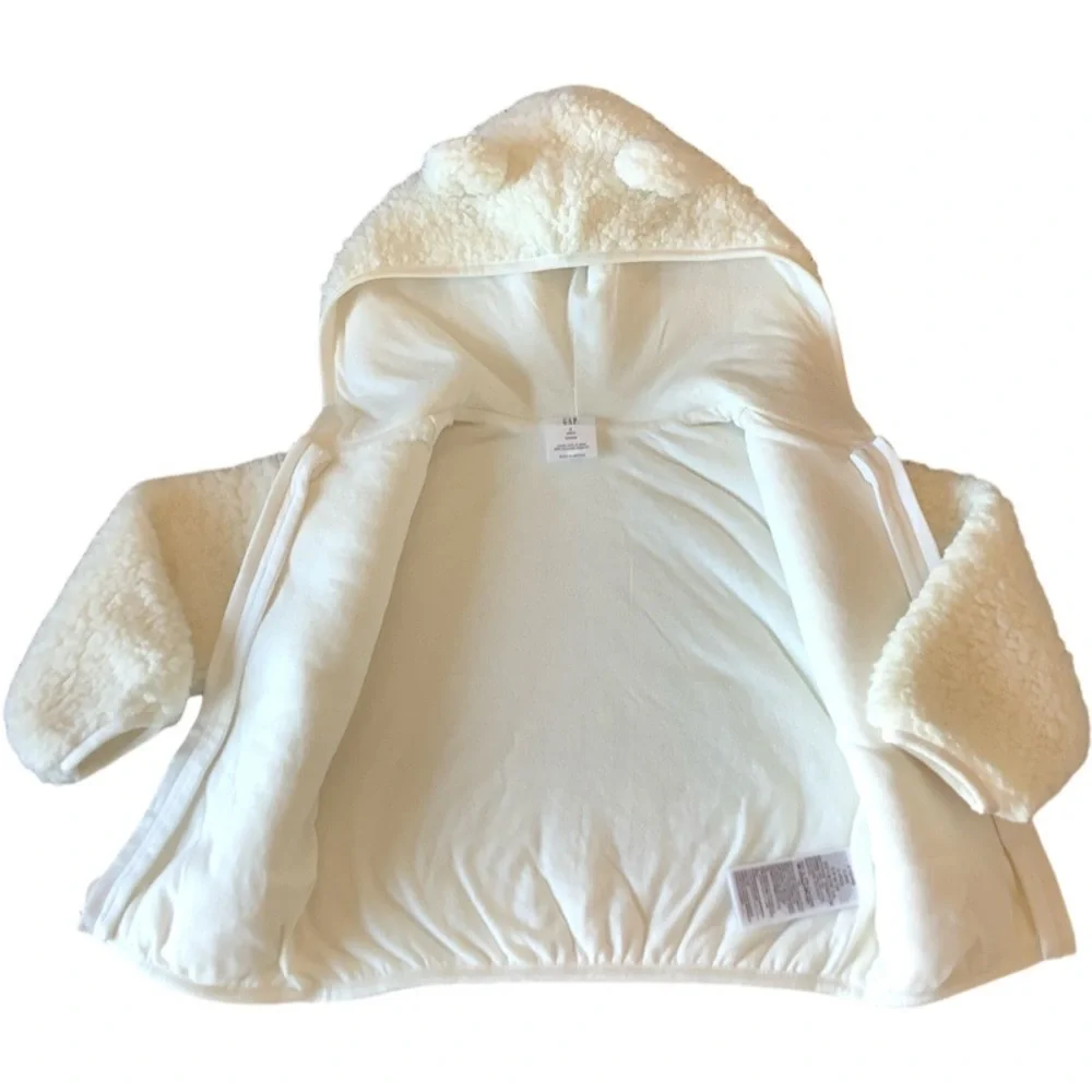 NWT GAP TODDLER SHERPA BEAR JACKET + DINOSAUR T-SHIRT